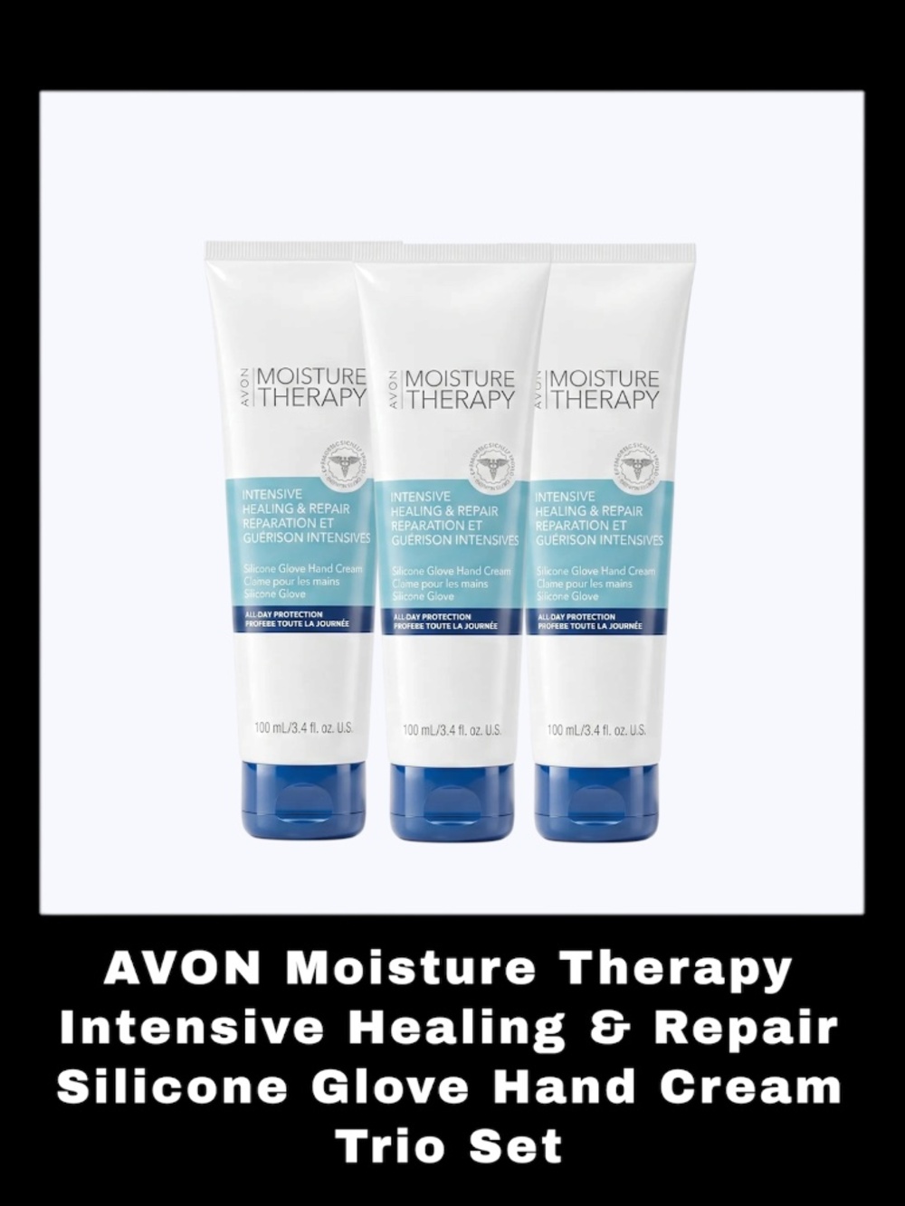 AVON Moisture Therapy Intensive Healing & Repair Silicone Glove Hand Cream Trio